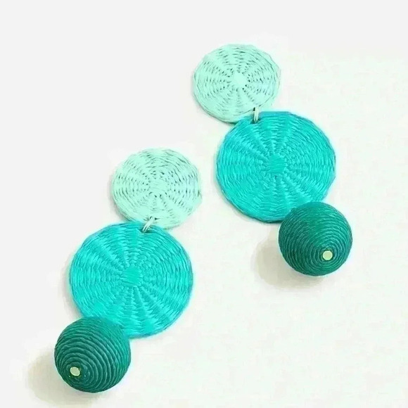 J Crew Triple Drop Rafia Earrings (coming soon) - Picture 1 of 1